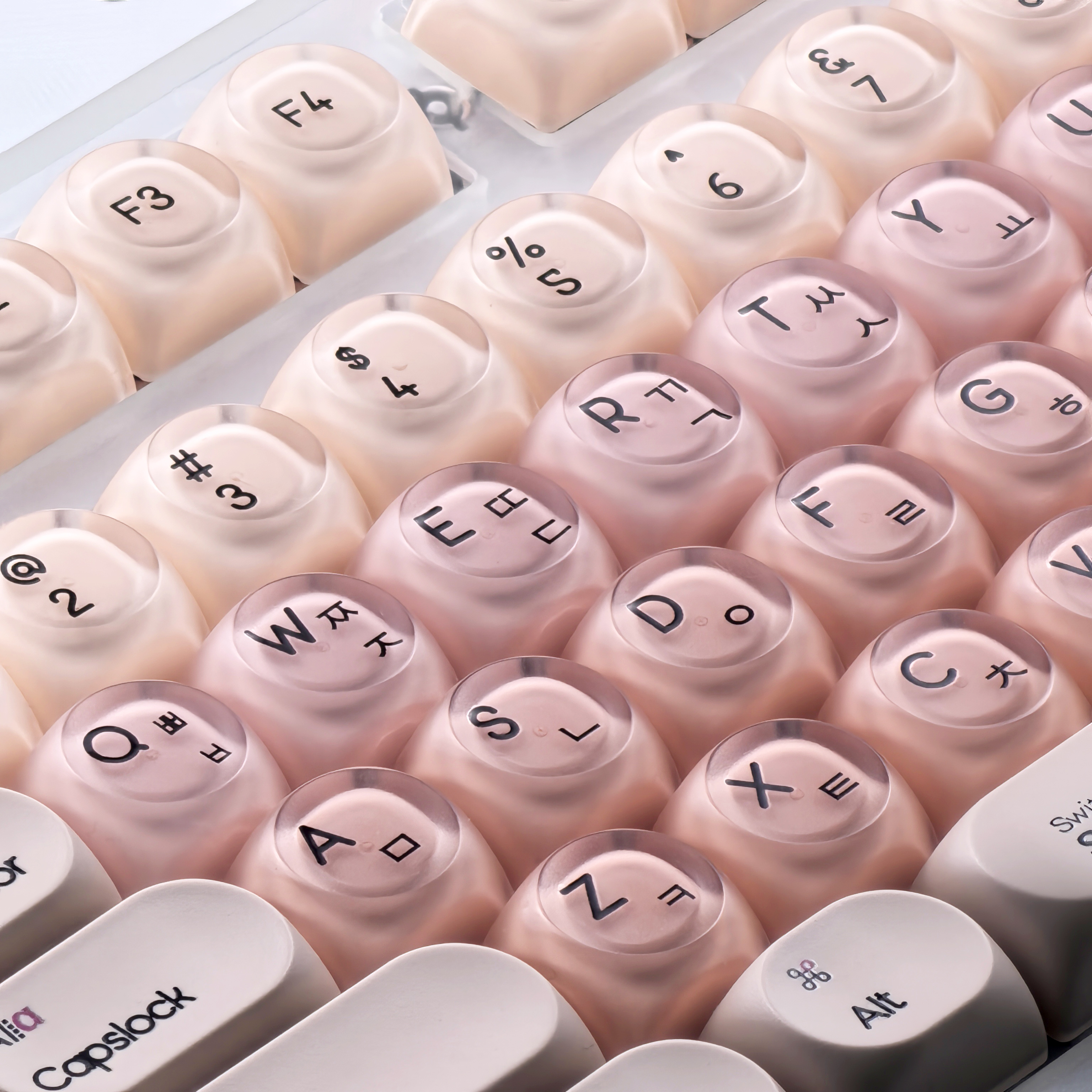 Pc Gaming Pink - MAIMOOO Pink Korean Keycaps Liquid Foundation