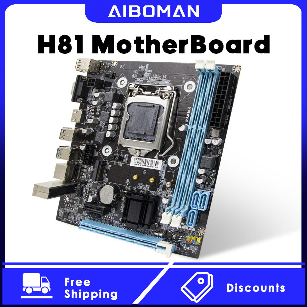 Pc Gaming Video - AIBOMAN Motherboard Colorful H81M-K PLUS V23B