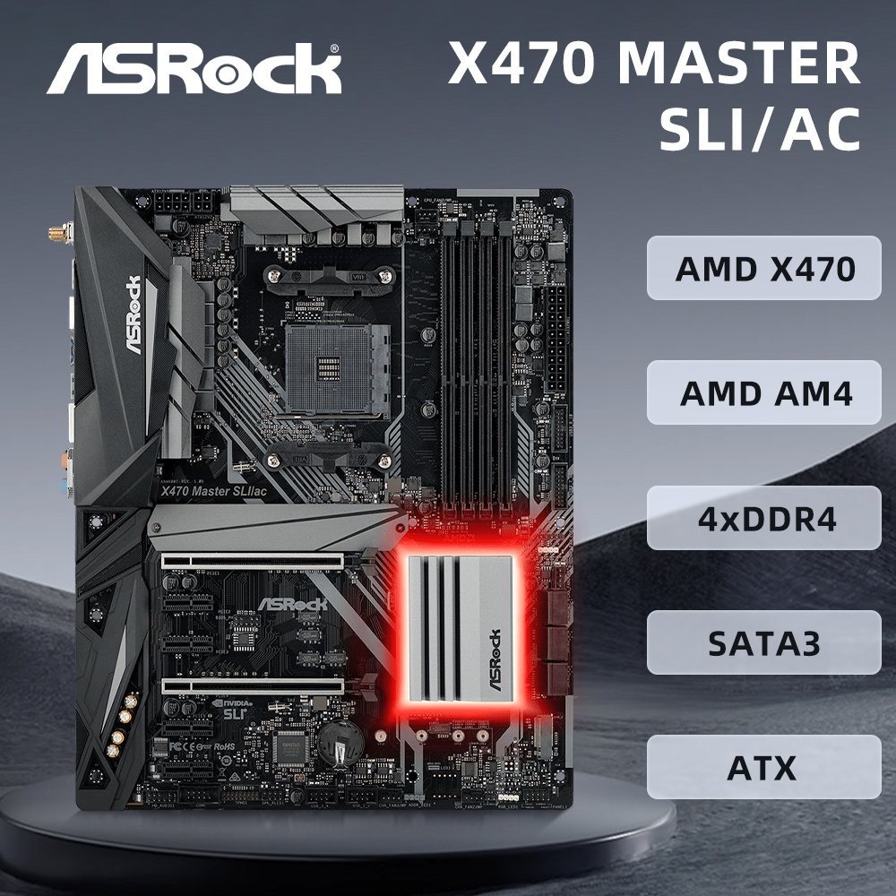 Pc Gaming Video - ASUS X470 MASTER SLI/AC Motherboard AMD