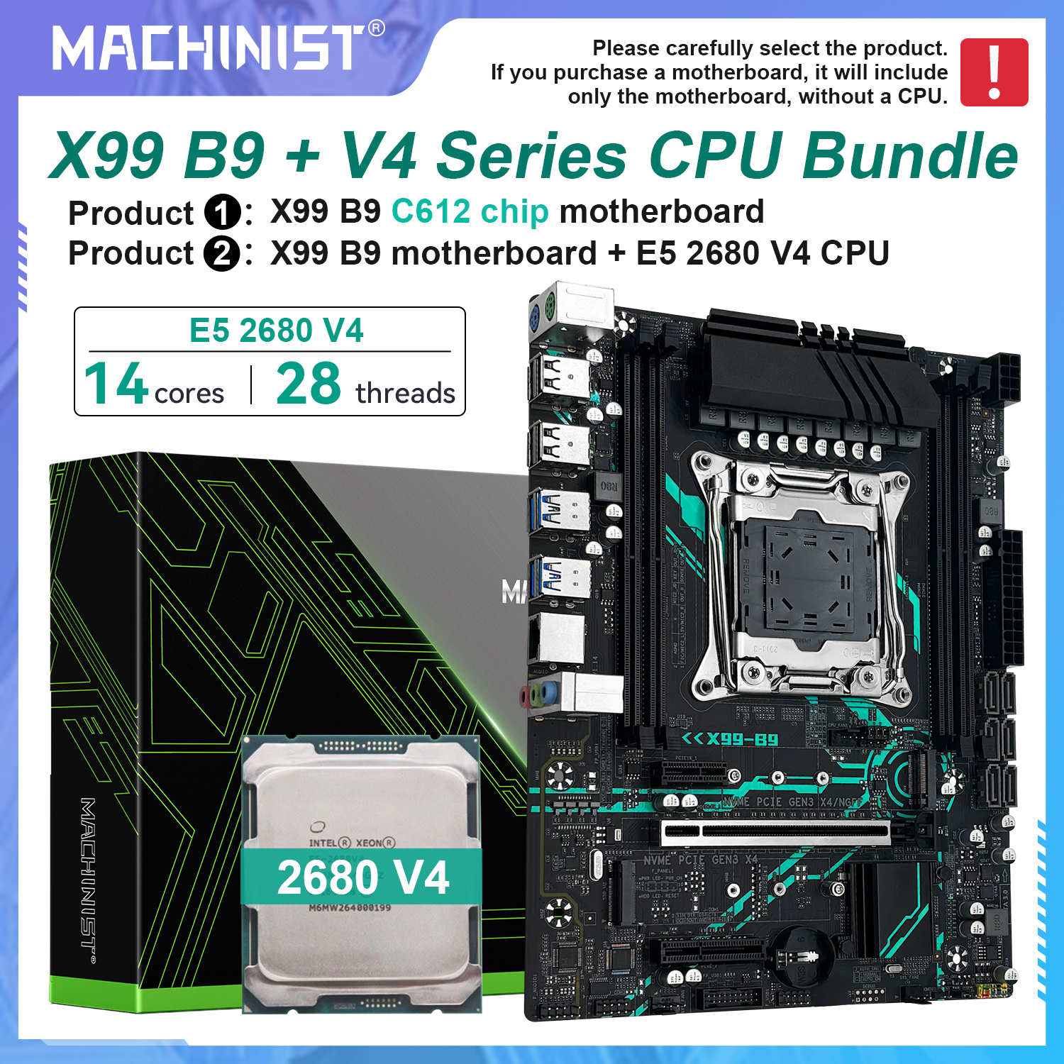 Pc Gaming Video - MACHINIST X99 B9 LGA2011-3 Motherboard Optional