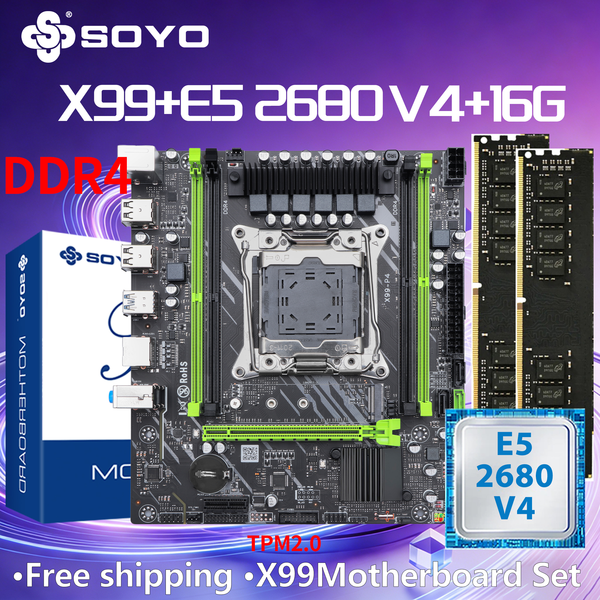 Pc Gaming Video - Gaming Motherboard Dual SOYO X99 Intel