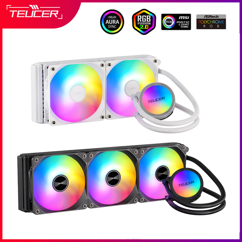 Pc Gaming Liquid Cooling - TEUCER RGB CPU Water Cooling Cooler
