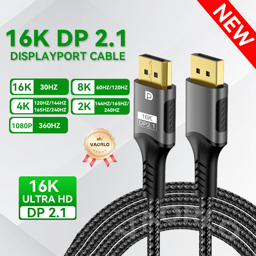 Pc Gaming Compact - 16K DP 2.1 8K@120Hz 4K@240Hz 80Gbps