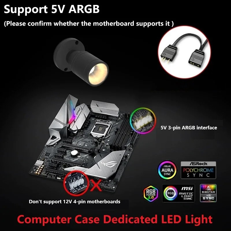 QITU 1W 3W ARGB 5V 3Pin Header – обзор и цена Pc Gaming Compact