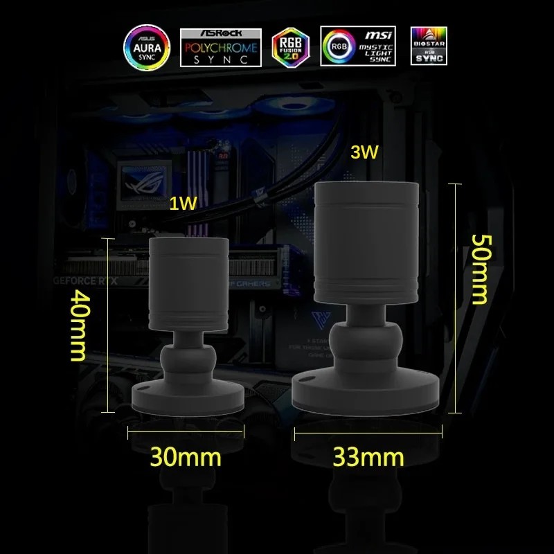 QITU 1W 3W ARGB 5V 3Pin Header – обзор и цена Pc Gaming Compact