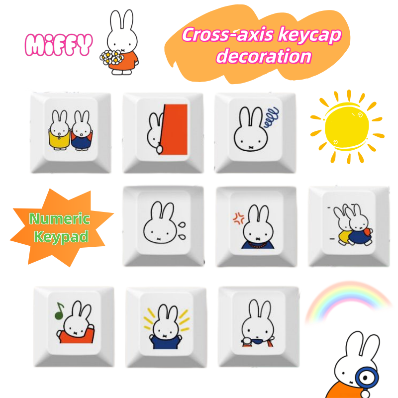 New Miffy rabbit cartoon cute  – обзор и цена Custom Keycaps