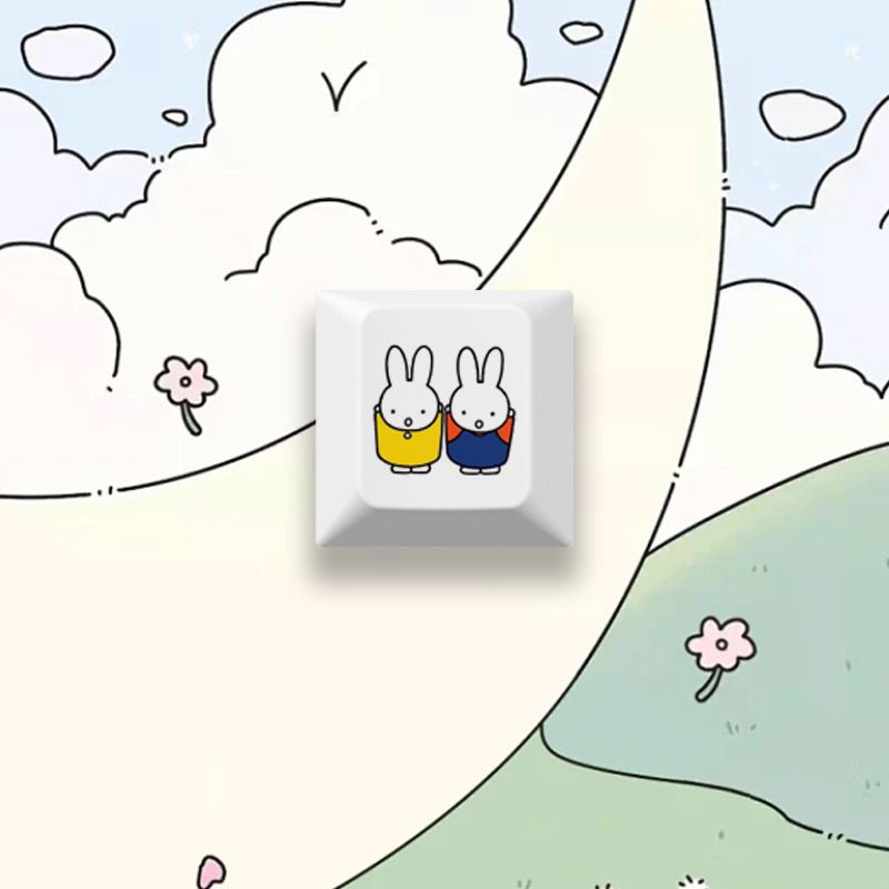New Miffy rabbit cartoon cute  – обзор и цена Custom Keycaps