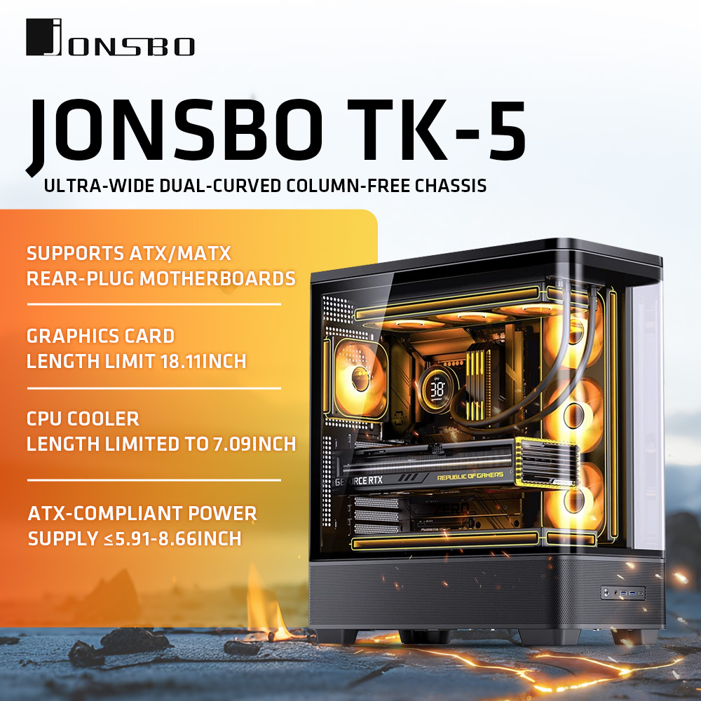 JONSBO TK-5 White/Black ATX PC – обзор и цена Pc Gaming Jonsbo