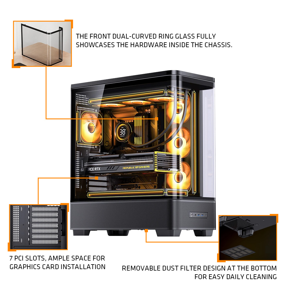 JONSBO TK-5 White/Black ATX PC – обзор и цена Pc Gaming Jonsbo