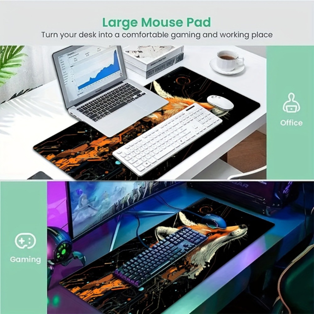 Large Fox Design Mouse Pad Ora – обзор и цена Pc Gaming Orange