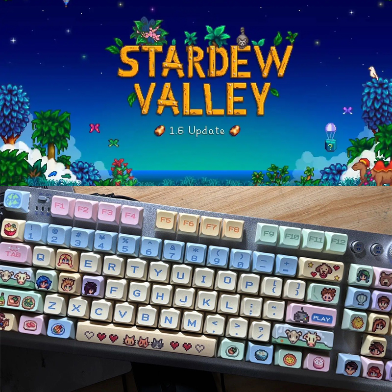 Stardew Valley 78 Keycaps Pixe – обзор и цена Custom Keycaps