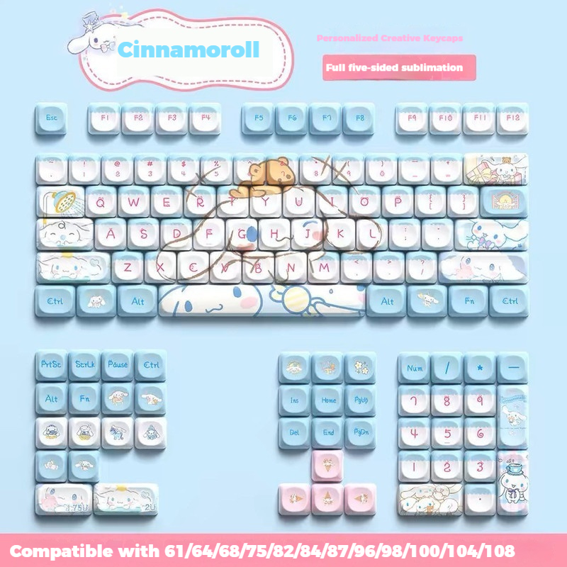Anime Cartoon Cinnamoroll Scul – обзор и цена Custom Keycaps