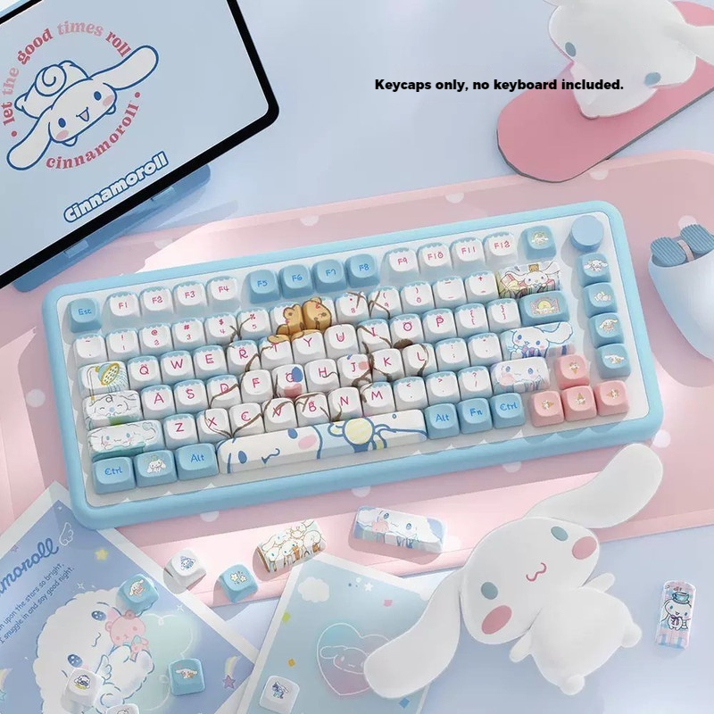 Anime Cartoon Cinnamoroll Scul – обзор и цена Custom Keycaps