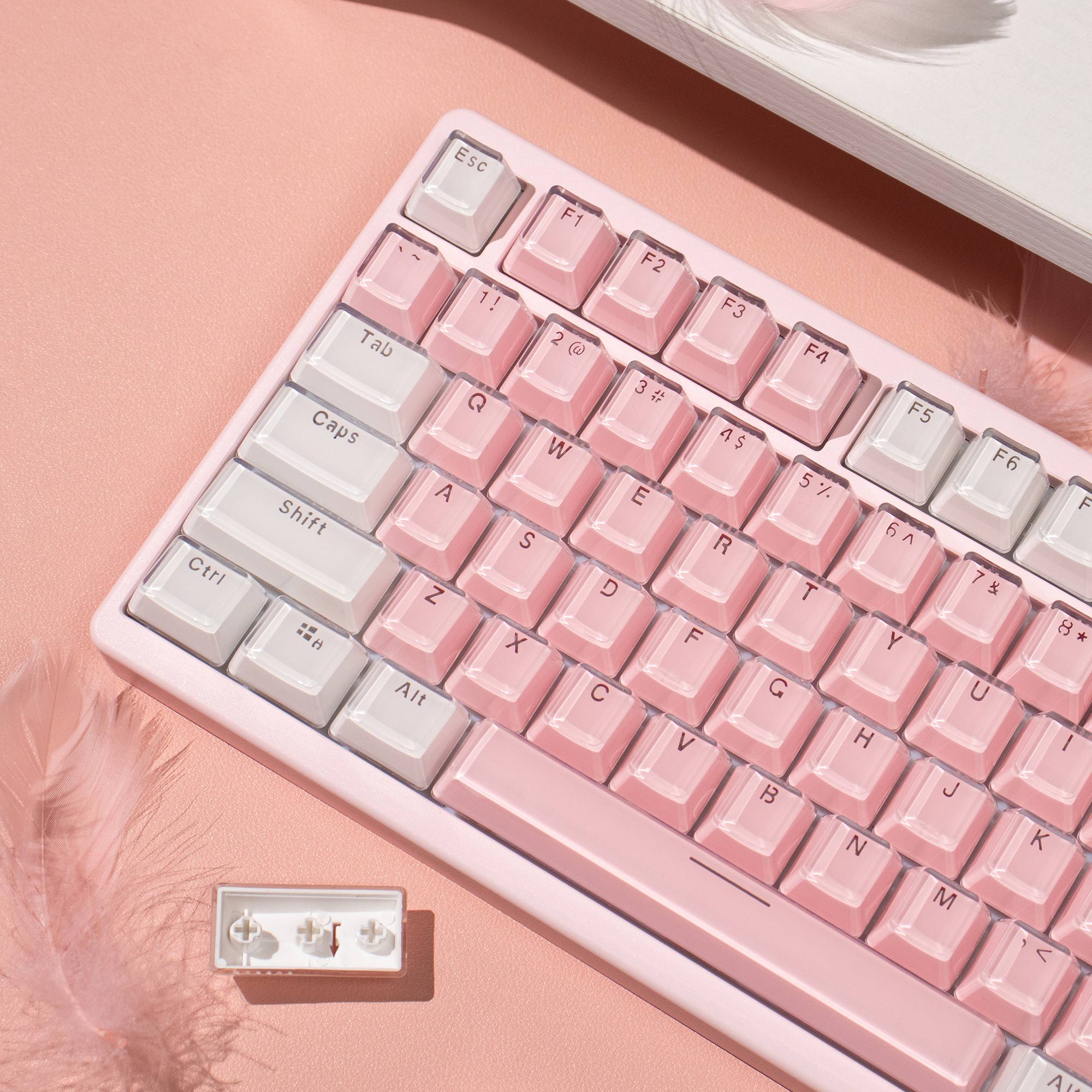 Crystal White Pink Jelly Keyca – обзор и цена Pc Gaming Pink