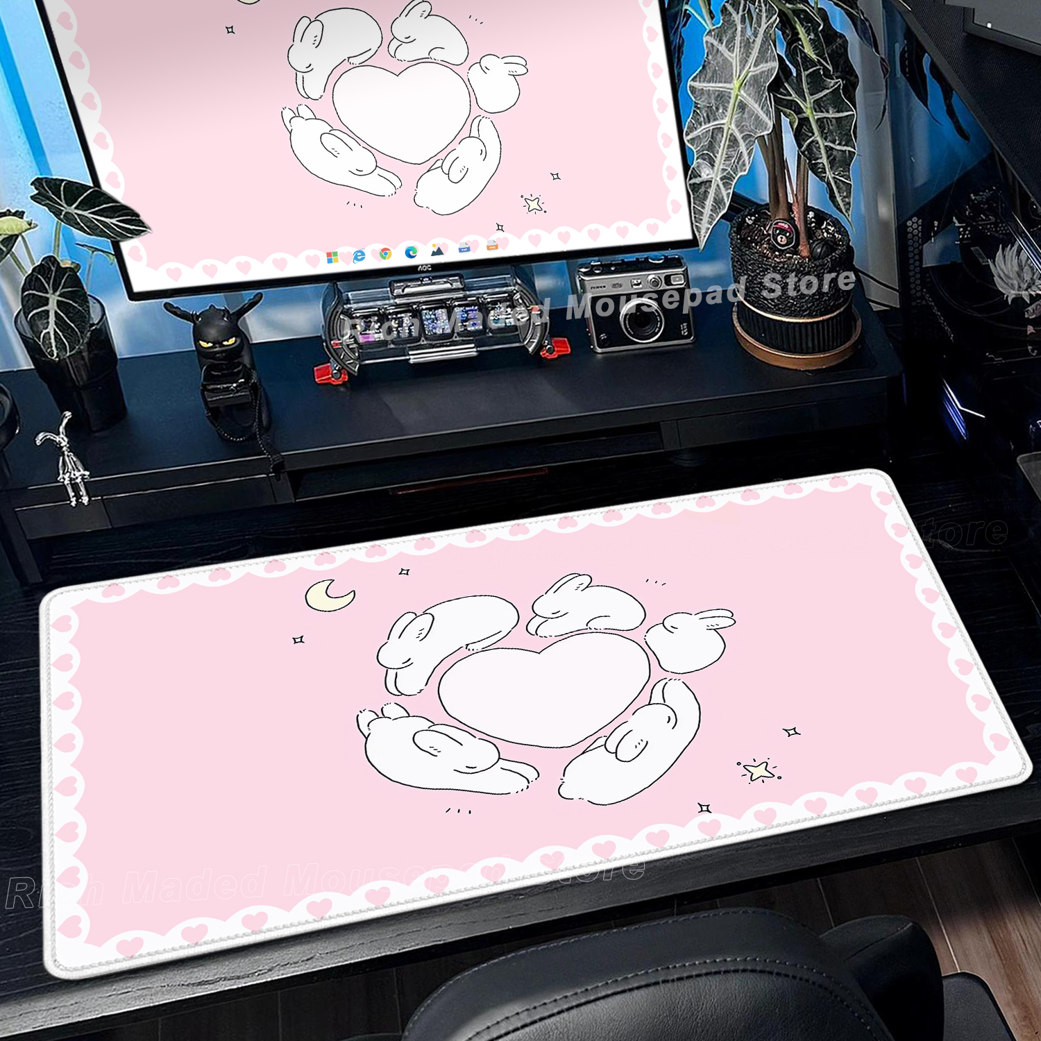 Pink Rabbit Mouse Pad XXL Cute – обзор и цена Pc Gaming Pink