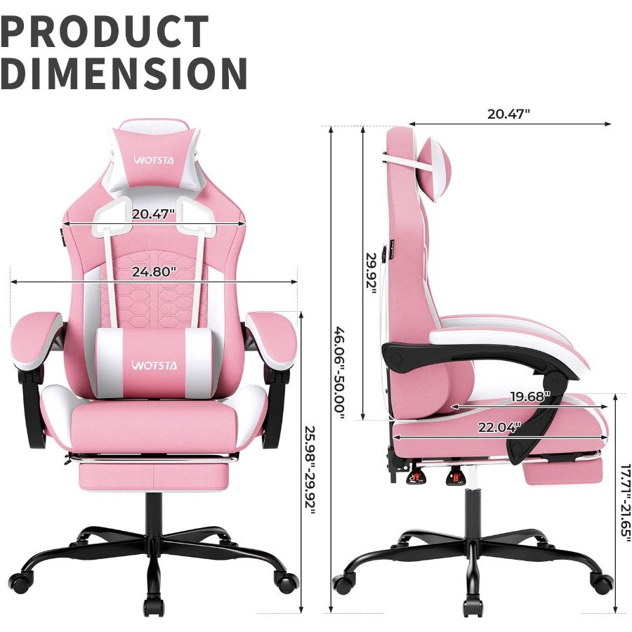 Pink Gaming Chair with Massage – обзор и цена Pc Gaming Pink
