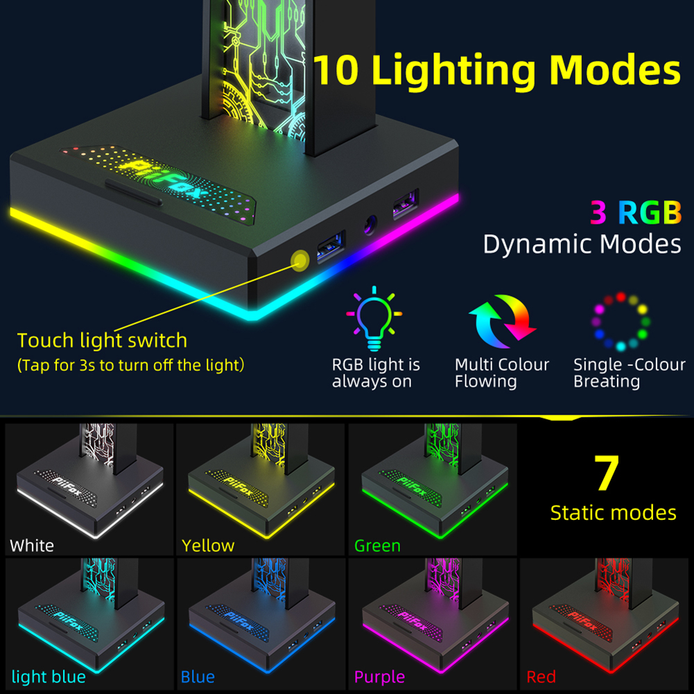 RGB Gaming Headphone Stand Dua – обзор и цена Pc Gaming Aesthetic