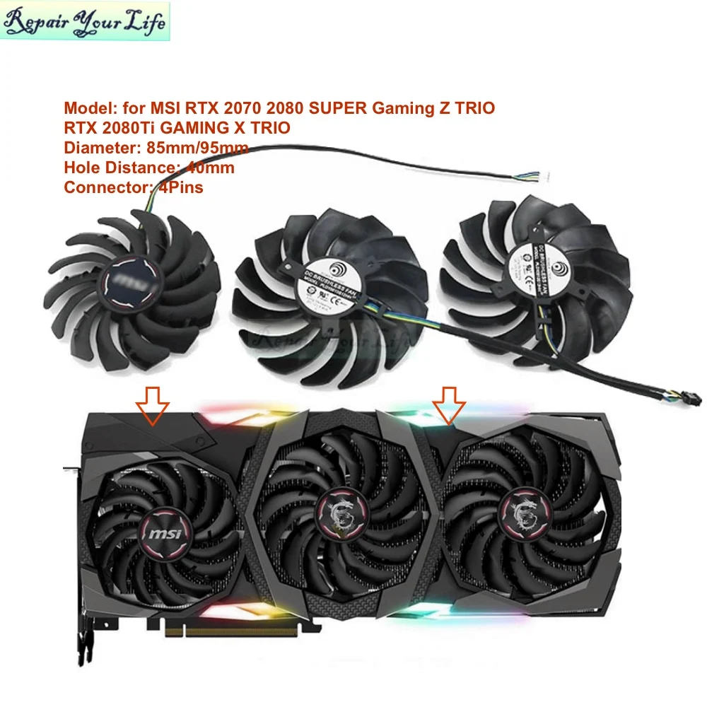 PC VGA Cooling Fan for MSI RTX – обзор и цена Pc Gaming Video
